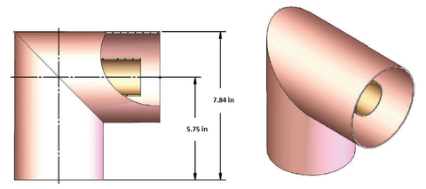 4-1/16" 90 Degree Elbow, Unflanged
