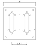 1-5/8" 4-Port Patch Panel with Two U-Links
