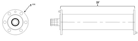 3-1/8" x 20 ft. Line Section, Flanged Both Ends