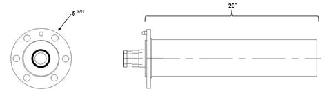 3-1/8" x 20 ft. Line Section, Flanged One End