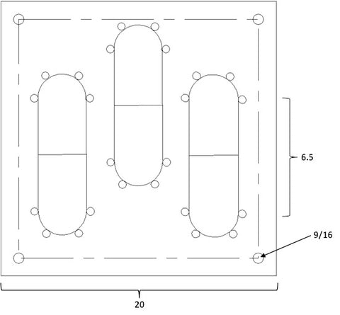 3-1/8" 6-Port Patch Panel with Three U-Links