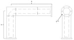 3-1/8" 90 Degree Elbow, Unequal Length, Flanged