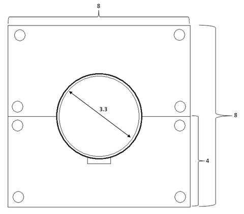 3-1/8" Wall Anchor Plate, Entry Plate