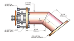 3-1/8" 45 Degree Elbow, Flanged