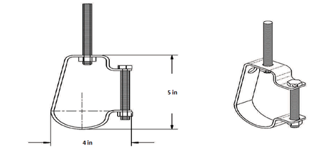 3-1/8" Indoor Horizontal Hanger, Single Line