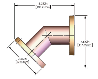 1-5/8" 45 Degree Elbow Flanged