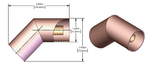3-1/8" 45 Degree Elbow, Unflanged