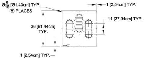 6-1/8" 6-Port Patch Panel with Three U-Llinks
