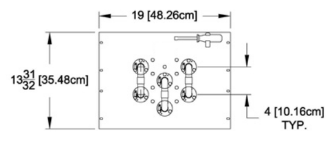 7/8" 6-Port Patch Panel with 3 U-Links