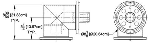 6-1/8" 90° Elbow, Flanged.