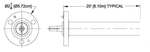 7/8" x 20 ft. Line Section, Flanged One End