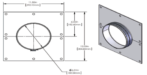 6-1/8" Wall Anchor Plate