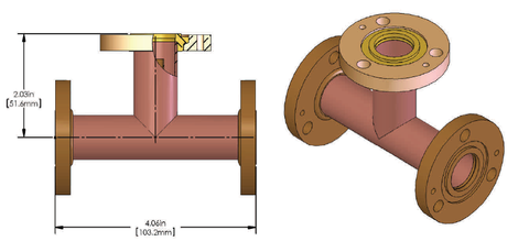 7/8" Tee Assembly, Flanged