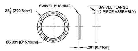 6-1/8" Swivel Flange (2 Part Weld On)